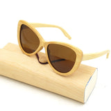 Sport wooden glasses Cat Sunglasses Men Women style Bamboo Wooden Sunglasses