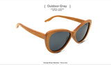 Sport wooden glasses Cat Sunglasses Men Women style Bamboo Wooden Sunglasses