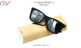 Vintage Laminated Wood Sunglasses Black bamboo Sun Glasses Luneta Laminated Wodo Sunglasses