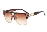 Men sunglasses square semi rimless sun glasses men unisex UV400 occhiali da sole