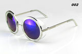 JULI Coating Sunglass Round Sunglasses Women Brand Steam Punk Metal Sun Glasses Men Retro 66666C