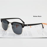 Half Metal Sunglasses Men Women Brand Glasses Mirror Sun Glasses Gafas UV400 Classic