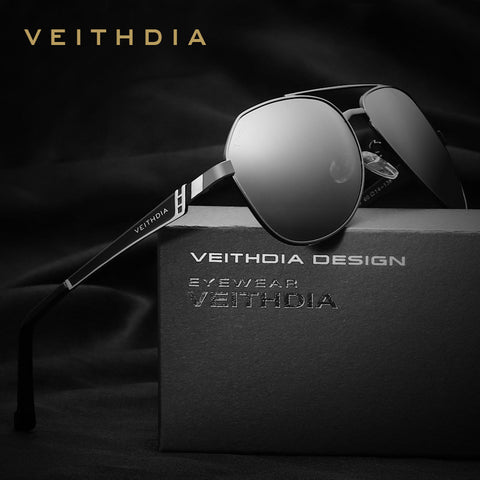 VEITHDIA Brand Stainless Steel Men's Sunglasses Polarized Mirror Lens Driving Sun Glasses men 3559