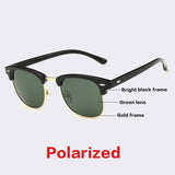AOFLY CLASSIC Half Metal Sunglasses Men Women Brand Glasses G15 Coating Mirror Sun Glasses PS1580
