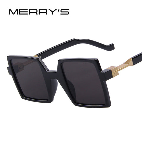 MERRY'S Square Men Sunglasses Women Brand Vintage Flat Coating Sun glasses