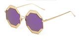 Europe Men Sunglasses Women Retro Goggles Mirror Lens Women Sunglass OverRound Metal UV400