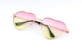 BOUTIQUE Heart Shaped Sunglasses WOMEN metal Reflective LENES sun GLASSES MEN sports Mirror