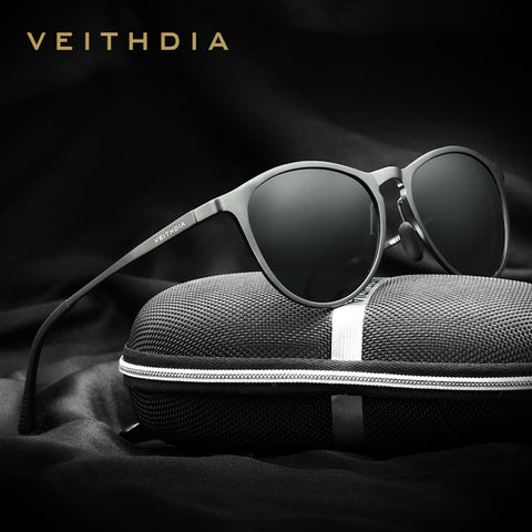 VEITHDIA Unisex Retro Aluminum Magnesium Brand Sunglasses Polarized Lens Vintage Sun Glasses Men/Women 6625
