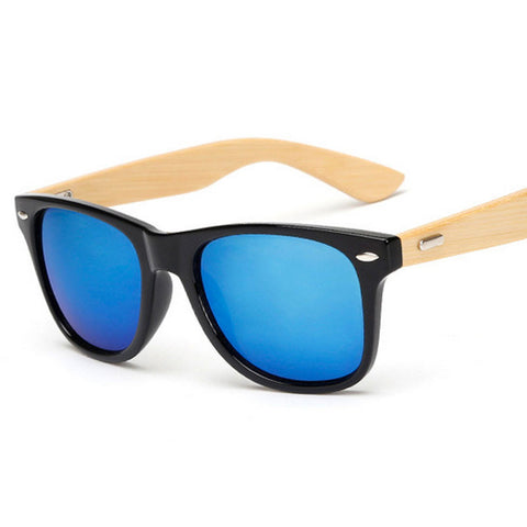 Retro Bamboo Wood Sunglasses Men Women Brand Sport Goggles Gold Mirror Sun Glasses UV400 Shades lunette oculo 1501
