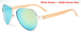 Pilot Wood Sunglasses Points Men Wooden Glasses Women Brand Sun Glasses Driving Sports Original Bamboo Sol