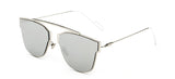 Design Cat Eye Sunglasses Women Or Men Metal Sunglasses Pink UV400 Style D