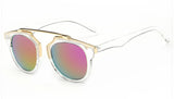 REAL Brand Retro Men Sunglasses Cat Eye Mirror Lens Sunglasses Women polarizado Coating Model