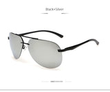 TSHING Aluminum Alloy Pilot Polarized Sunglasses Men Driving Coating Mirror Sun Glasses Driver Outdoor Polaroid Sunglasses