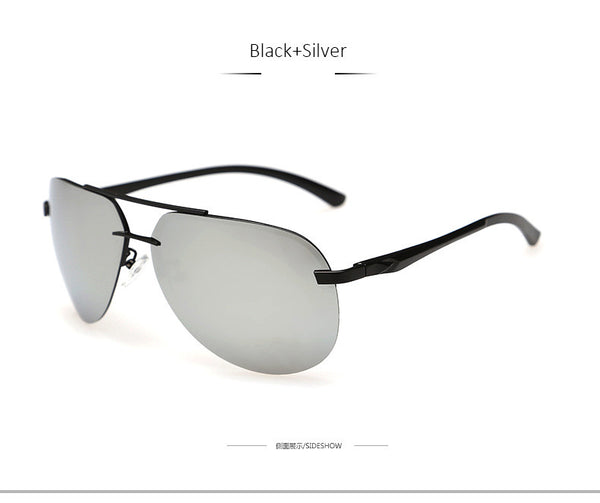TSHING Aluminum Alloy Pilot Polarized Sunglasses Men Driving Coating Mirror Sun Glasses Driver Outdoor Polaroid Sunglasses