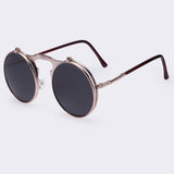 VINTAGE STEAMPUNK Sunglasses round steam punk Metal women COATING SUNGLASSES Men Retro CIRCLE SUN GLASSES