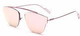 Design Cat Eye Sunglasses Women Or Men Metal Sunglasses Pink UV400 Style D