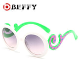 BEFFY Baby Kids Sunglass Vintage Brand Children Sun glasses Oval Gradient Sunglasses