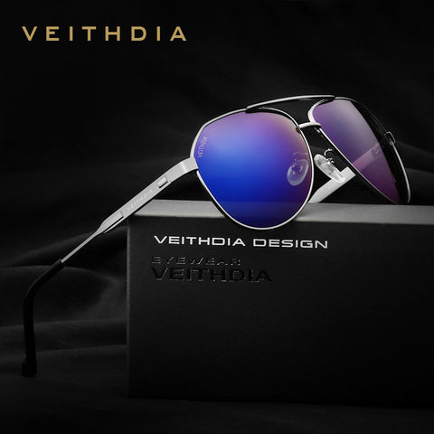 VEITHDIA Brand Stainless Steel Men's Sunglasses Polarized Mirror Driving Driving Sun Glasses men 3562