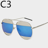 SPLIT Sunglasses Women Or Men Brand Patchwork Mirror Lens Pilot Sun Glasses