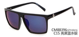 STORY Style Steampunk Square Sunglasses Men SKULL Logo All Black Coating Glasses Women Retro gafas de sol