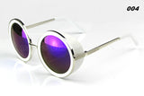 JULI Coating Sunglass Round Sunglasses Women Brand Steam Punk Metal Sun Glasses Men Retro 66666C