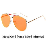 AOFLY Sunglasses Women brand Men Metal sun glasses coating Glasses European style S1731