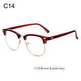 Adiglass Brand Classic Half Metal Sunglasses Men Women Glasses Mirror Sun Glasses Gafas UV400