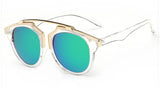 REAL Brand Retro Men Sunglasses Cat Eye Mirror Lens Sunglasses Women polarizado Coating Model