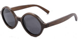 Ice Blue retro round sunglasses bamboo Polarized women sunglasses brand eyeglasses with case box cloth z6019