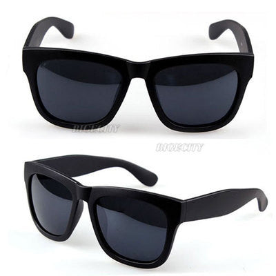 Retro Vintage Mens Womens 80's Unisex Black Lens Sunglasses
