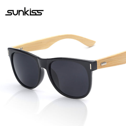 Men Bamboo Sunglasses Metal Nail Geek Sunglass Women Brand Wood Glasses Oculo De Sol Unisex