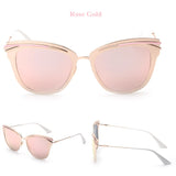 Contain Rose Gold!Alloy Cat Eye Sunglasses Cosy Shades Men Women Brand Sun Glasses H817