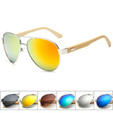 Bamboo Sports Sunglasses Men Wooden Sun glasses Women Brand UV400 Mirror Original Wood Glasses
