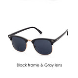 Classic Sunglasses Men Women Brand Half Metal Mirror Sun Glasses Gafas UV400 PA0528