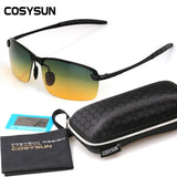 Day Night Vision Goggles Driving Polarized Sunglasses for men's car Driving Glasses Anti-glare Alloy Frame glasses night