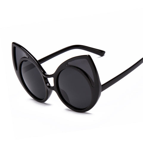 Style Cat Eye Sunglasses Points Women Vintage Shopping Oversized Glasses Faminino S15030 Zonnebril