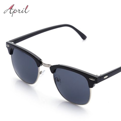 Retro Vintage Half Metal Sunglasses Women Men Unisex Semi Rimless Glasses Mirror Sun Glasses Gafas UV400