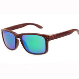 Retro Sunglasses Fashionable Wood Sunglasses Men Reflective Sports Sun Glasses Outdoors Square Gafas De Sol