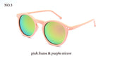 BOUTIQUE multicolour mercury Mirror glasses men sunglasses women coating sunglass gold round OCUL
