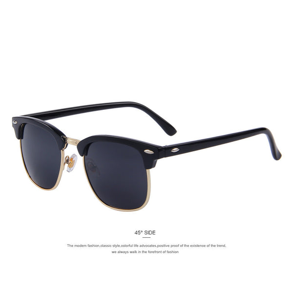 MERRY'S Men Retro Rivet Polarized Sunglasses Classic Brand Unisex Sunglasses UV400