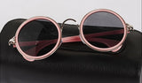Vintage Steampunk Round Sunglasses Women Metal Mercury Reflective Circle Sunglass Retro Points Men Brand Sun Glasses 5201