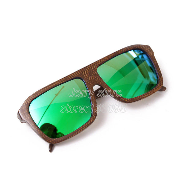 Polarized sunglasses wooden bamboo women men handmade bamboo colored brown color sunglasses