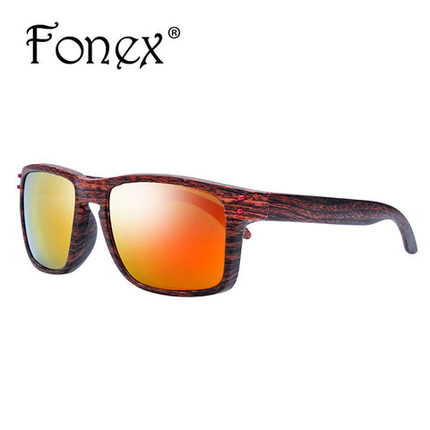 Classic Brand Men's Holbrook Wood Grain PC Sunglasses Women Men Sports Square Sun Glasses