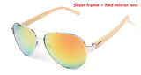 Pilot Wood Sunglasses Points Men Wooden Glasses Women Brand Sun Glasses Driving Sports Original Bamboo Sol