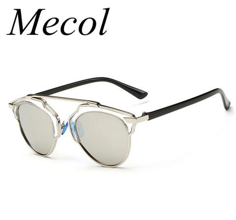 Vintage Metal Frame Sunglasses Women CatEyes Sun Glasses Men Real UV400 YJ172