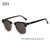 Adiglass Brand Classic Half Metal Sunglasses Men Women Glasses Mirror Sun Glasses Gafas UV400