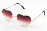 Women Love Heart Shape Sunglasses Mirror Brand Men Metal Goggle Sunglasses UV400 Reflective