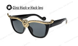 Medusa Anna-Karin Karlsson men sunglasses Gold 3D Lion sun glasses masculino