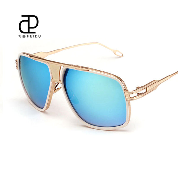 FEIDU Rectangle Sunglasses Women Men Mirror Sun Glasses Unisex UV400 Gafas De Sol