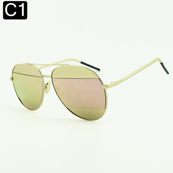 SPLIT Sunglasses Women Or Men Brand Patchwork Mirror Lens Pilot Sun Glasses
